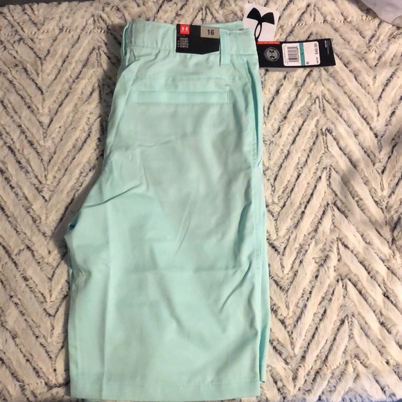 Under Armor Boys 16 shorts teal blue/green NWT - Picture 2 of 6